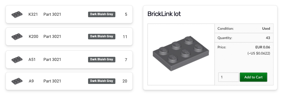 Inventory management to not Bricqer — Just add LEGO®