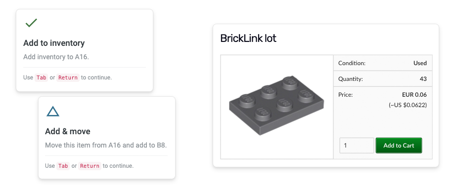 Inventory management to not Bricqer — Just add LEGO®